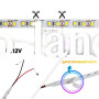 Светодиодная лента теплый белый цвет B-LED 3528-120 R IP65 герметичная, 1м
